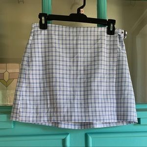 Wild Fable Blue Plaid Buckle Skirt xs small medium